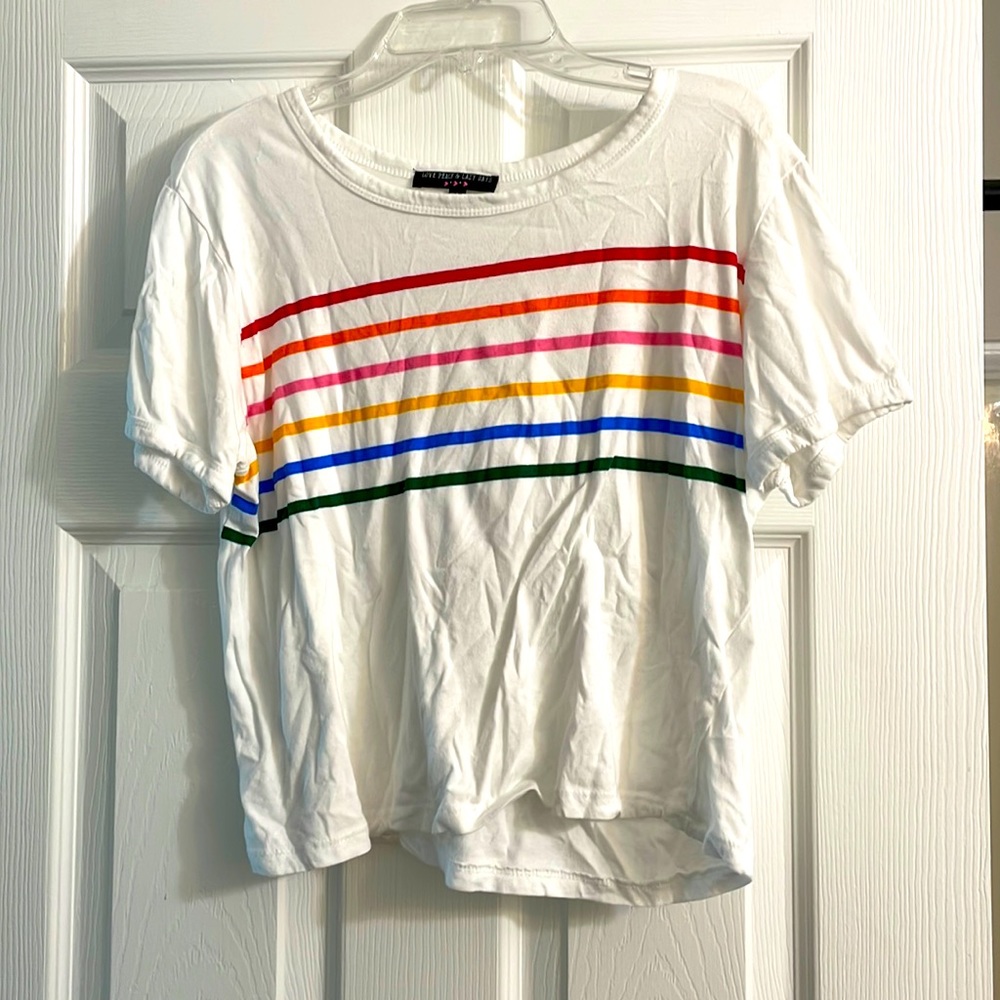 Rainbow striped cute top